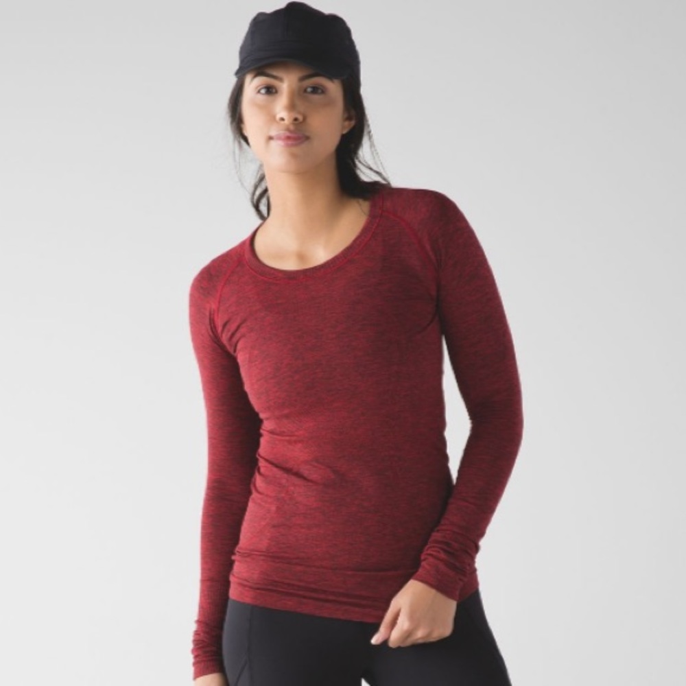 lululemon athletica Red Long Sleeve Top